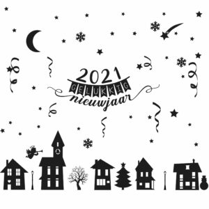 2021 gelukkig nieuwjaar met kerst