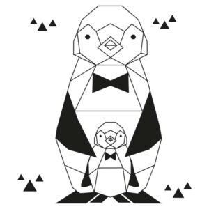 pinguin geometrisch sticker