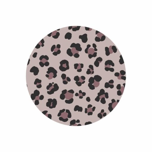 muurcirkel leopard oud roze