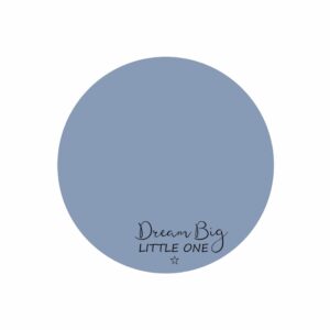 muurcirkel Dream big little one kleur greek blue