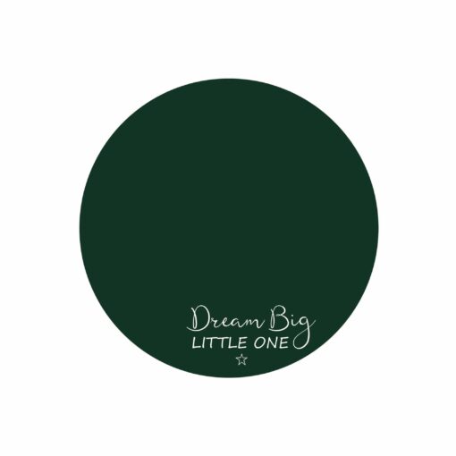 muurcirkel Dream big little one kleur jungle green